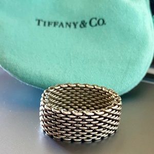Tiffany & Co Mesh Ring in Sterling Silver